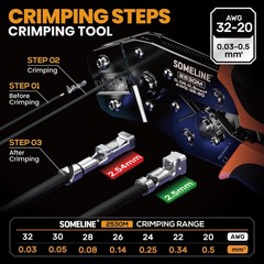 SOMELINE Crimp Tool Connector Kit, JST-XH 2.5mm/Du Pont 2.54mm Connector Set,…