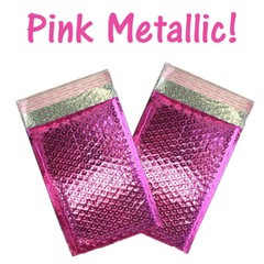 10 – 100 Lot -6×10 & 4×8 Pink, Honey Pot Gold METALLIC BUBBLE MAILER, Envelopes