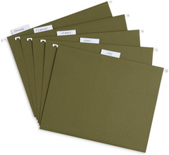 Blue Summit Supplies Hanging File Folders, 75 Pack, Reinforced Hanging Folders L