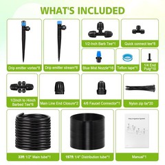 230FT New Quick-Connect Drip Irrigation System Kit, Automatic Garden Watering…