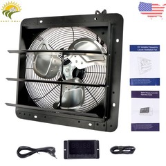 14″ Wall Mounted Shutter Exhaust Fan Automatic Shutter Temperature and Humidit