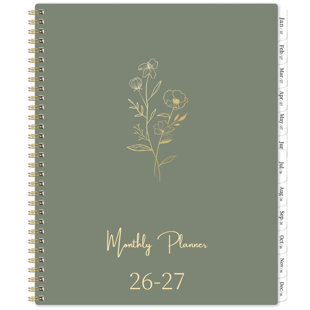 2026-2027 Monthly Planner – 2026-2027, JUL. 9” x 11”, Green