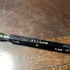 M8 X 1.0 6H METRIC THREAD PLUG GAGE 8.0 1 GO NO GO 7.350 & 7.500 (T25)
