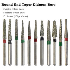 Dental Diamond Bur FG Football Round End Taper Flame Coarse Fine FG High Speed