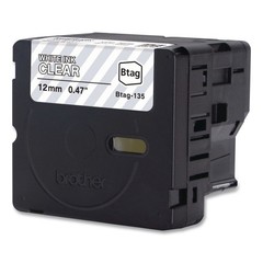 Brother P-Touch BTAG135 0.47 in. x 13.1 ft. P-Touch BTAG Label Tape WT on CL New