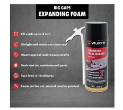 (4 Pack) Big Gaps Expanding Insulating Spray Foam Sealant, up to 3-in, 12oz Can