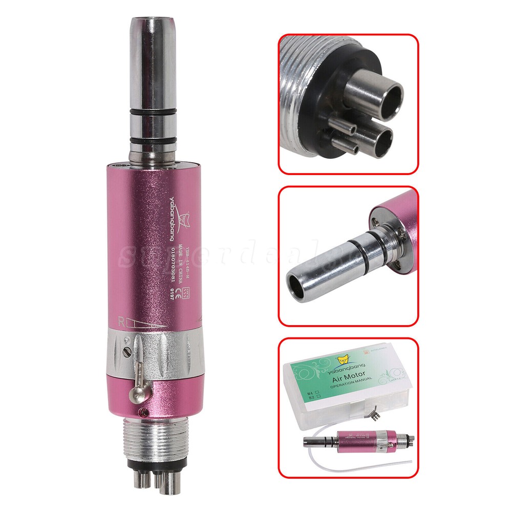 NSK Style Dental Low Slow Speed Air Motor Handpiece E-Type 2holes/4holes Pink ns
