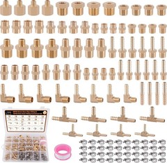 120Pcs Hose Pipe Fitting & Hose Barb Fitting Kit, 48Pcs Hose Pipe Fitting & 3…
