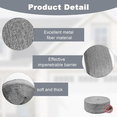 40Ft Stainless Steel Wool Reel Fill Fabric Roll Gap Blocker Coarse Wire For Barn