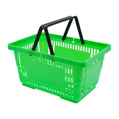 12PCS 28L Mesh Shopping Baskets with Handles Plastic Shopping Basket Portable