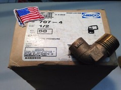 50 – 1/2″ NIBCO COPPER BRASS MALE ELBOWS NEW SWEAT SOLDER HEAVY MADE IN USA