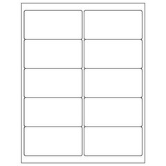 1000 2″x 4″ Address Labels White Self Adhesive Sticker Labels 10 Up 100 Sheets