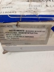 Yokogawa Panel Meter 260421MTMT9JCT/UL 0-150 Field Amperers (IE4)