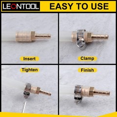 2 Pack Hose Barb Fittings Reducer, 5/8″ to 3/4″ Brass Hose Barb Reducer with 4 H