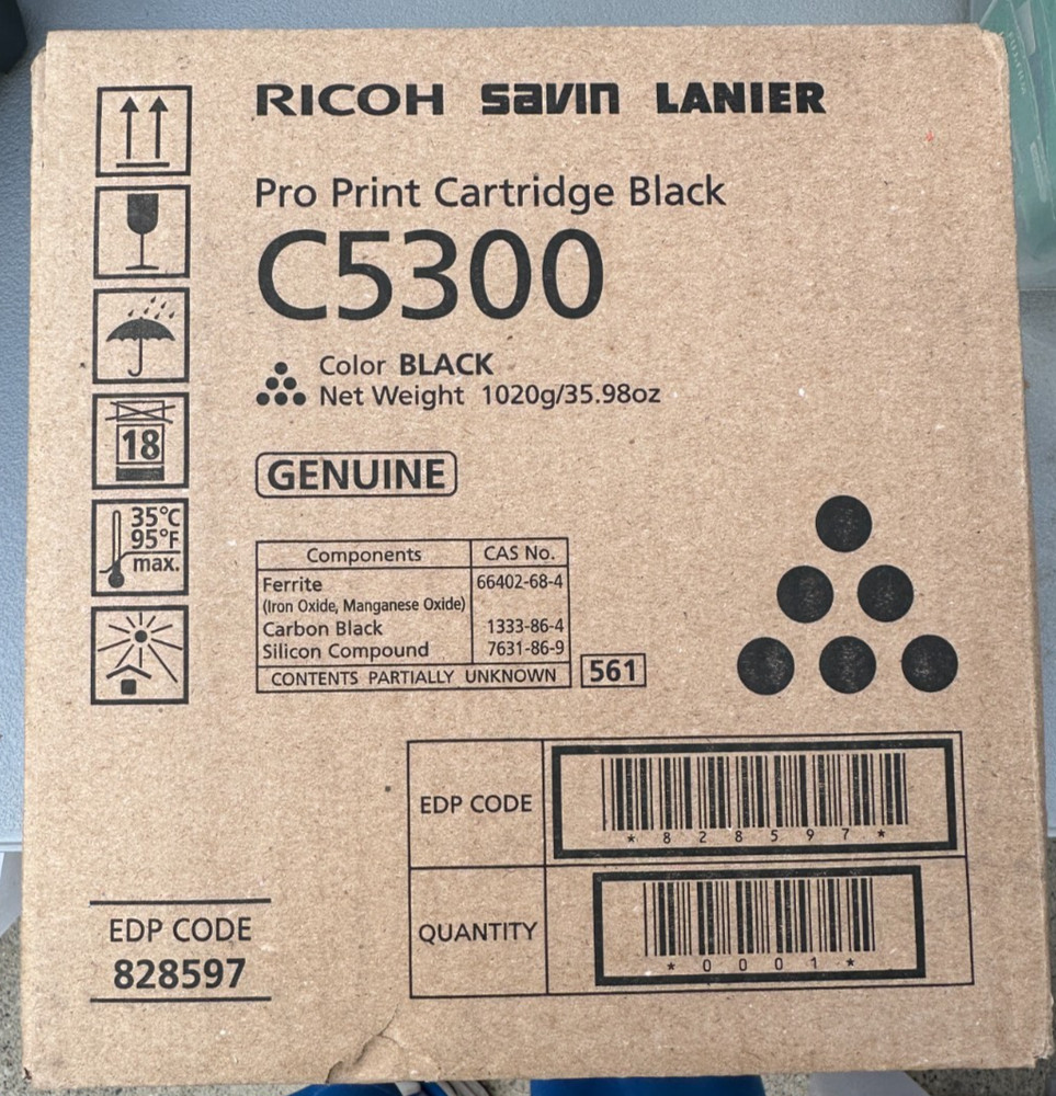 828600 New Genuine Ricoh Pro Cyan Print Cartridge for the Pro C5300
