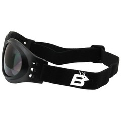 Birdz Eyewear Parrot Padded Motorcycle Goggles Black Frame + Smoke Lens