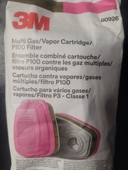 10 Pkg 3M 60926 Multi Gas/Vapor Cartridge P100 Filter, Model/MPN 60926