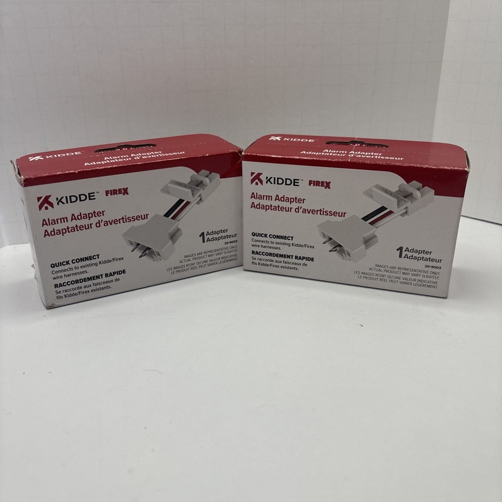 Lot of 2 Kidde FireX Alarm Adapter 20-9003 Quick Connect New Open Box