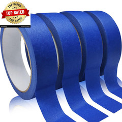 4 Rolls Premium Painters Tape, Blue Tape, Masking Tape, Paint Tape