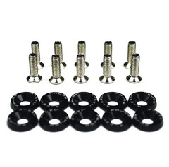 10pcs M6 Aluminum Fender Washer & Bolt Set for Bumper Engine License Plate – NEW