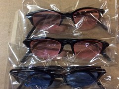 NEW ASSORTED BOX OF SUNGLASSES SUN GLASSES SET OF 12 GLASS COLORED SMALL LENS