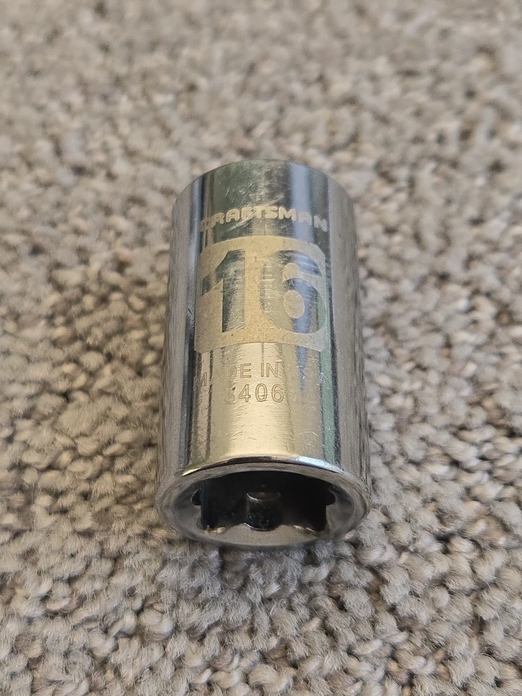 Craftsman 34068 16mm 12pt Socket 1/2″ Drive Easy Read Series USA 5104