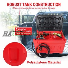48Gallon Portable Gasoline Fuel Tank w/ 12V DC Electric Fuel Transfer Pump 15GPM