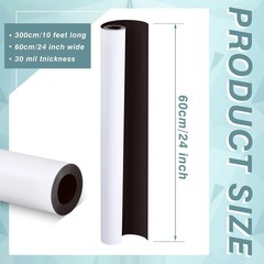 Premium White Magnetic Sheet Roll 20″ x 10 ft Flexible Printable Vinyl 30 Mil