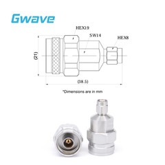 N Male to SMA Male Adapter, DC – 18GHz