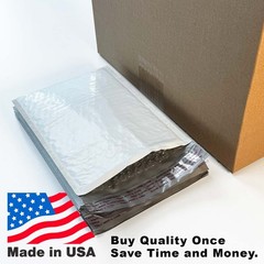 #5 10.5 x 15 200/CS WHITE POLY PADDED BUBBLE MAILERS SELF SEAL ENVELOPES