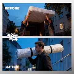 Vacuum Mattress Bag for moving, Vacuum Sealed Bags for Mattress Storage, Matt…