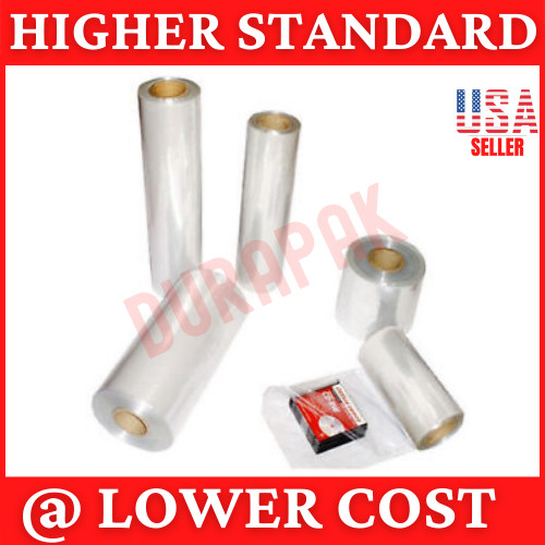 10″ to 36″ PVC Heat Shrink Wrap Film Central Fold 500 to 2000 Ft 75 to 100 Gauge