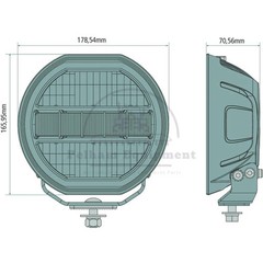 7″ Round LED Headlight 46015 45960 Dipped Beam Position Light