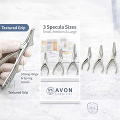 3 Pack Nasal Speculum Small + Medium + Large – ENT Examination Instrument