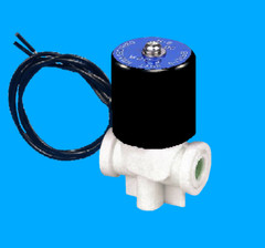1/4″ NPT 110/120 AC Plastic N/C Solenoid Valve, R/O, Air & Water (Push on Lock)