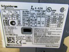 🔥SCHNEIDER TELEMECANIQUE 4-6.3A MOTOR CONTROLLER DISCONNECT 5 HP GV2ME10 GVAN11