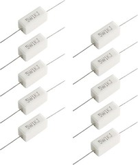 10Pcs 5W 1K Ohm Ceramic Cement Power Resistor Wirewound Horizo Size: 5W 1K Ohm