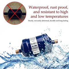 HZEL 3/8″ Liquid Line Filter Refrigerant Drier, EK-083S Sweat Flow Filter Dryer