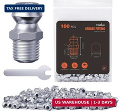 TRILINK 1/4″-28 Zerk Grease Fittings, SAE Grease Nipples with Straight, Grease F