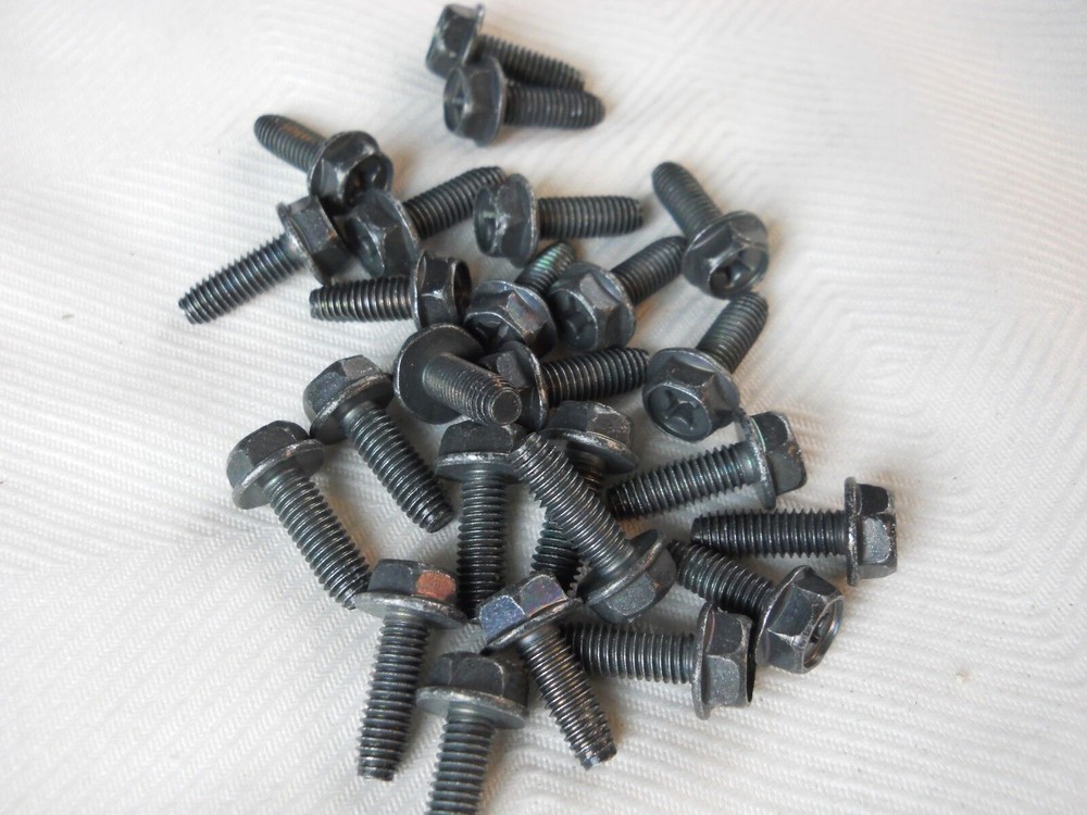 Hex Flange Head Bolts M6 6mm X 1.00 Coarse X 15mm Thread “Lot of 25 Bolts”