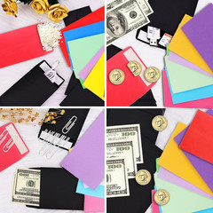 Cash Envelopes – 100 Packs, 3.5×6.5 Inches, Black, Colored, Suitable for Budgets