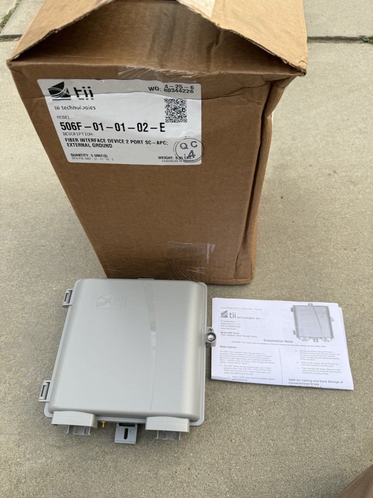 Lot Of 5 TII Network Technologies Wire Terminal Box Enclosure 506F-01-01-02-E