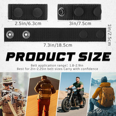 8 Pcs Belt Keepers for Duty Belt 2-1/4 Wide with Double Snaps Nylon Tactical Loo