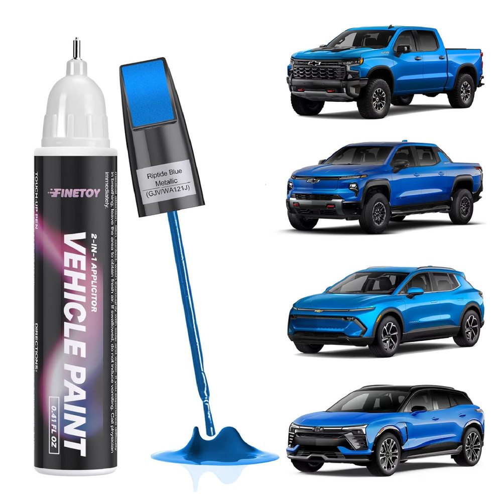 GJV/WA121J Riptide Blue Metallic Touch Up Paint for Chevrolet, Car Scratch Repai