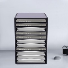 15.7in Desktop Sorter 11 Compartment Wooden Office Desk File Holder Organizer