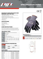 6 PR. PIP 34-874 MaxiFlex Micro Foam Nitrile Grip Coated PROTECTIVE WORK GLOVES