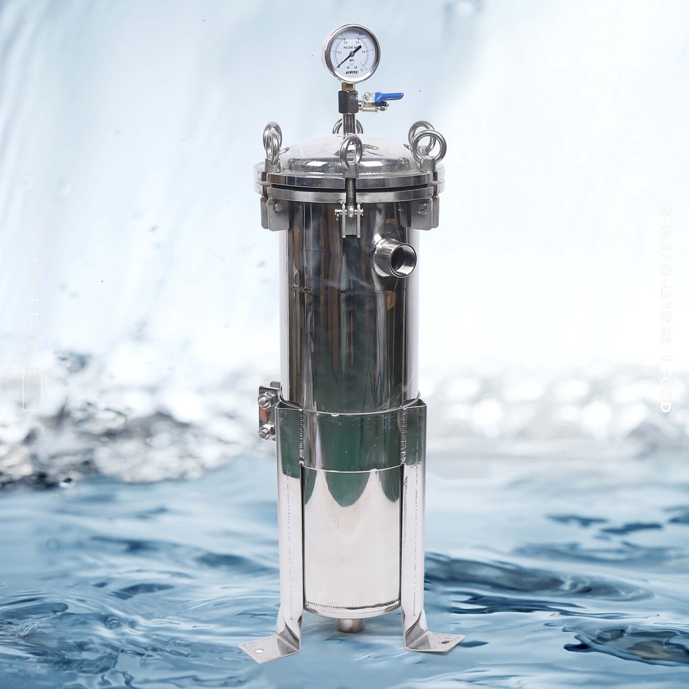 304 Stainless Steel Filter Bag Housing 150PSI High Pressure Filtration System