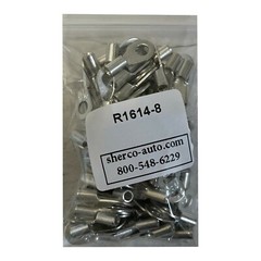 (100) Non-Insulated 16-14 Gauge #8 Ring Terminal Uninsulated Wire Connector USA