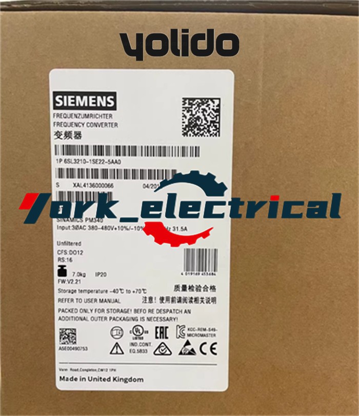 1PCS New Siemens 6SL3 210-1SE22-5AA0 6SL3210-1SE22-5AA0 In Box VIA Fedex Or DHL