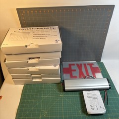 Red LED Exit Sign – Double-Sided, Hardwired, UL Listed for Business Use